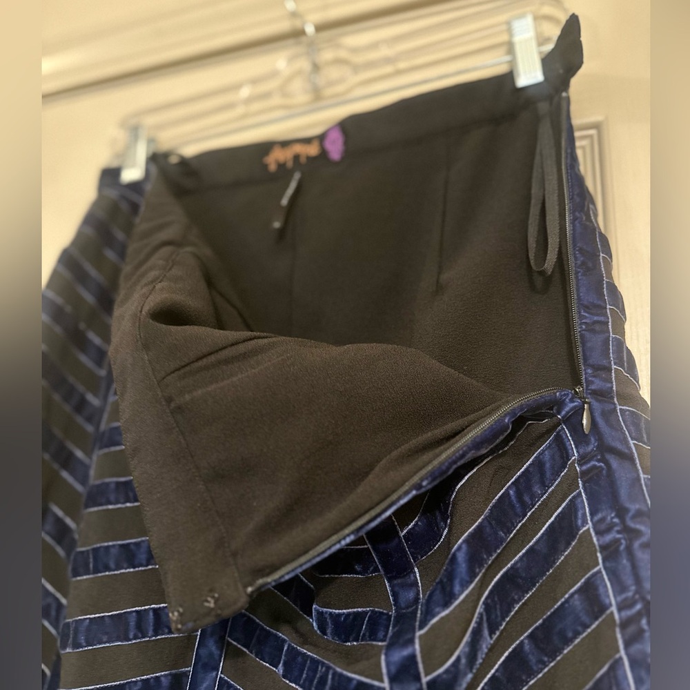 Free People Navy and Black Fringe Maxi Skirt - Picture 12 of 12
